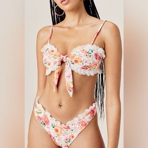 NWT For Love and Lemons Ravi Bikini Top Size L